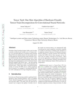 Tensor Yard: One-Shot Algorithm of Hardware-Friendly Tensor-Train
  Decomposition for Convolutional Neural Networks