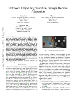 Unknown Object Segmentation through Domain Adaptation