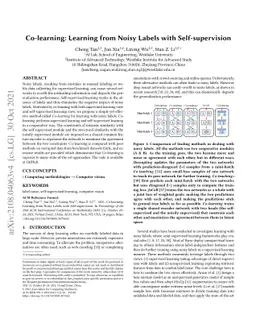 Co-learning: Learning from Noisy Labels with Self-supervision