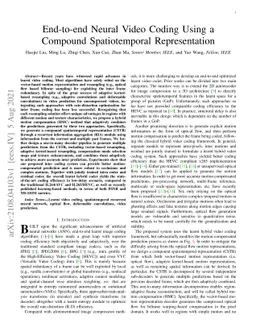 End-to-end Neural Video Coding Using a Compound Spatiotemporal
  Representation