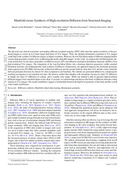 Manifold-aware Synthesis of High-resolution Diffusion from Structural
  Imaging