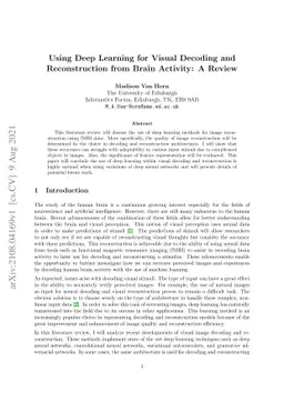 Using Deep Learning for Visual Decoding and Reconstruction from Brain
  Activity: A Review