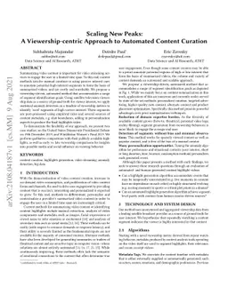Scaling New Peaks: A Viewership-centric Approach to Automated Content
  Curation