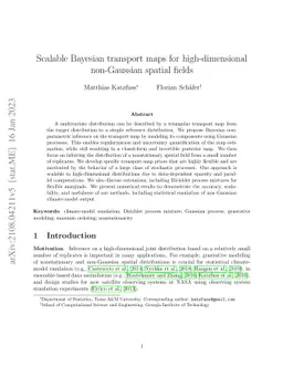 Scalable Bayesian transport maps for high-dimensional non-Gaussian
  spatial fields