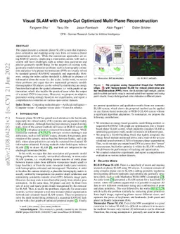 Visual SLAM with Graph-Cut Optimized Multi-Plane Reconstruction