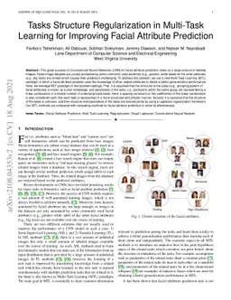 Tasks Structure Regularization in Multi-Task Learning for Improving
  Facial Attribute Prediction