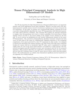 Tensor Principal Component Analysis in High Dimensional CP Models