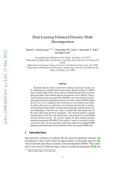 Deep Learning Enhanced Dynamic Mode Decomposition
