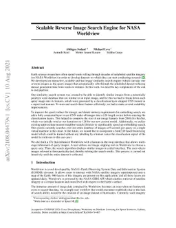 Scalable Reverse Image Search Engine for NASAWorldview