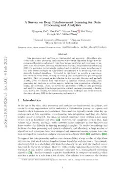 A Survey on Deep Reinforcement Learning for Data Processing and
  Analytics