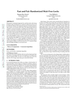 Fast and Fair Randomized Wait-Free Locks