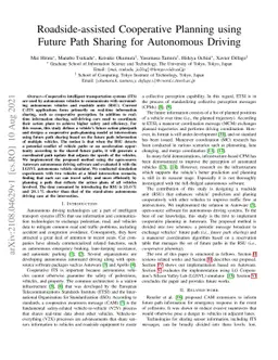 Roadside-assisted Cooperative Planning using Future Path Sharing for
  Autonomous Driving