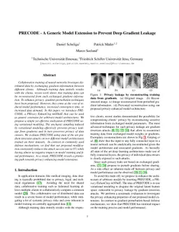 PRECODE - A Generic Model Extension to Prevent Deep Gradient Leakage