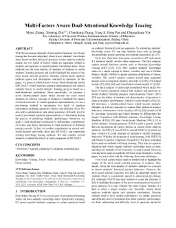 Multi-Factors Aware Dual-Attentional Knowledge Tracing