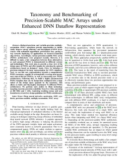 Taxonomy and Benchmarking of Precision-Scalable MAC Arrays Under
  Enhanced DNN Dataflow Representation