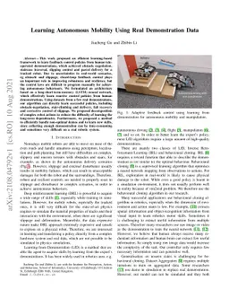 Learning Autonomous Mobility Using Real Demonstration Data