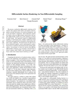 Differentiable Surface Rendering via Non-Differentiable Sampling