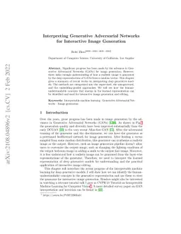 Interpreting Generative Adversarial Networks for Interactive Image
  Generation