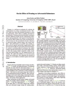 On the Effect of Pruning on Adversarial Robustness