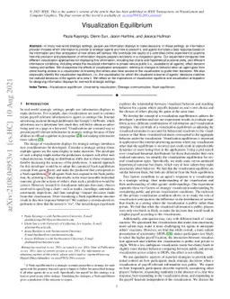 Visualization Equilibrium