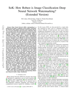 SoK: How Robust is Image Classification Deep Neural Network
  Watermarking? (Extended Version)
