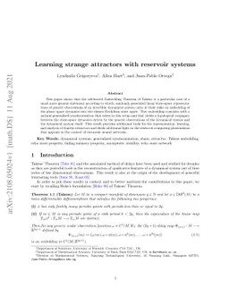 Learning strange attractors with reservoir systems