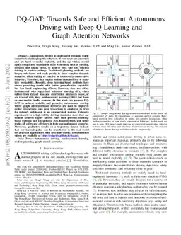 DQ-GAT: Towards Safe and Efficient Autonomous Driving with Deep
  Q-Learning and Graph Attention Networks
