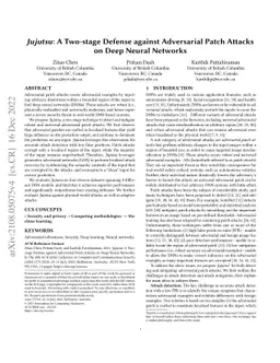 Jujutsu: A Two-stage Defense against Adversarial Patch Attacks on Deep
  Neural Networks