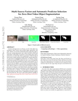 Multi-Source Fusion and Automatic Predictor Selection for Zero-Shot
  Video Object Segmentation
