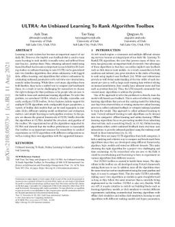 ULTRA: An Unbiased Learning To Rank Algorithm Toolbox