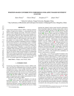 Position-based Contributive Embeddings for Aspect-Based Sentiment
  Analysis