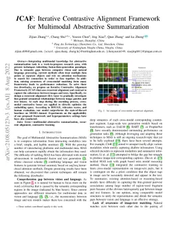 ICAF: Iterative Contrastive Alignment Framework for Multimodal
  Abstractive Summarization