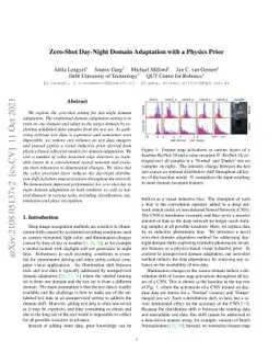 Zero-Shot Day-Night Domain Adaptation with a Physics Prior