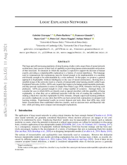 Logic Explained Networks
