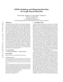 EDITS: Modeling and Mitigating Data Bias for Graph Neural Networks