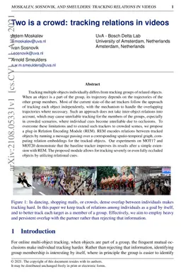 Two is a crowd: tracking relations in videos