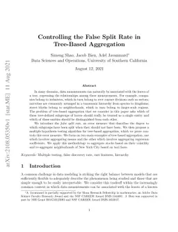 Controlling the False Split Rate in Tree-Based Aggregation