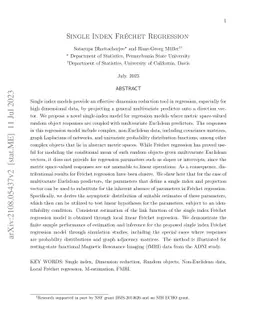 Single Index Fréchet Regression