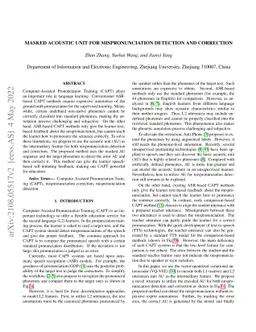 Masked Acoustic Unit for Mispronunciation Detection and Correction