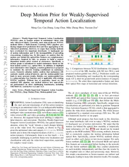 Deep Motion Prior for Weakly-Supervised Temporal Action Localization