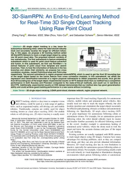3D-SiamRPN: An End-to-End Learning Method for Real-Time 3D Single Object
  Tracking Using Raw Point Cloud