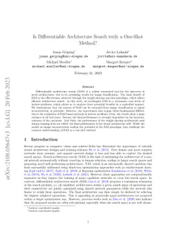 Is Differentiable Architecture Search truly a One-Shot Method?