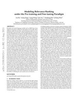 Modeling Relevance Ranking under the Pre-training and Fine-tuning
  Paradigm