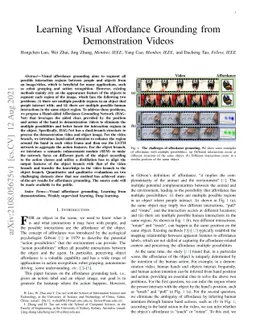 Learning Visual Affordance Grounding from Demonstration Videos