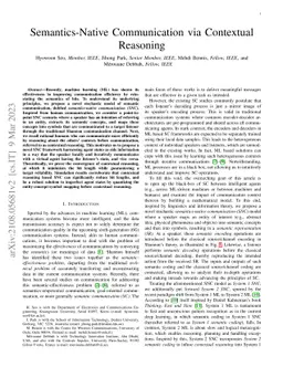 Semantics-Native Communication with Contextual Reasoning