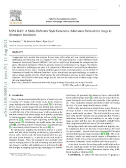 MISS GAN: A Multi-IlluStrator Style Generative Adversarial Network for
  image to illustration translation