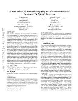 To Rate or Not To Rate: Investigating Evaluation Methods for Generated
  Co-Speech Gestures
