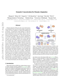 Semantic Concentration for Domain Adaptation