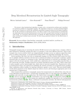 Deep Microlocal Reconstruction for Limited-Angle Tomography