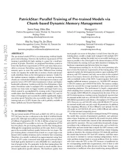 PatrickStar: Parallel Training of Pre-trained Models via Chunk-based
  Memory Management